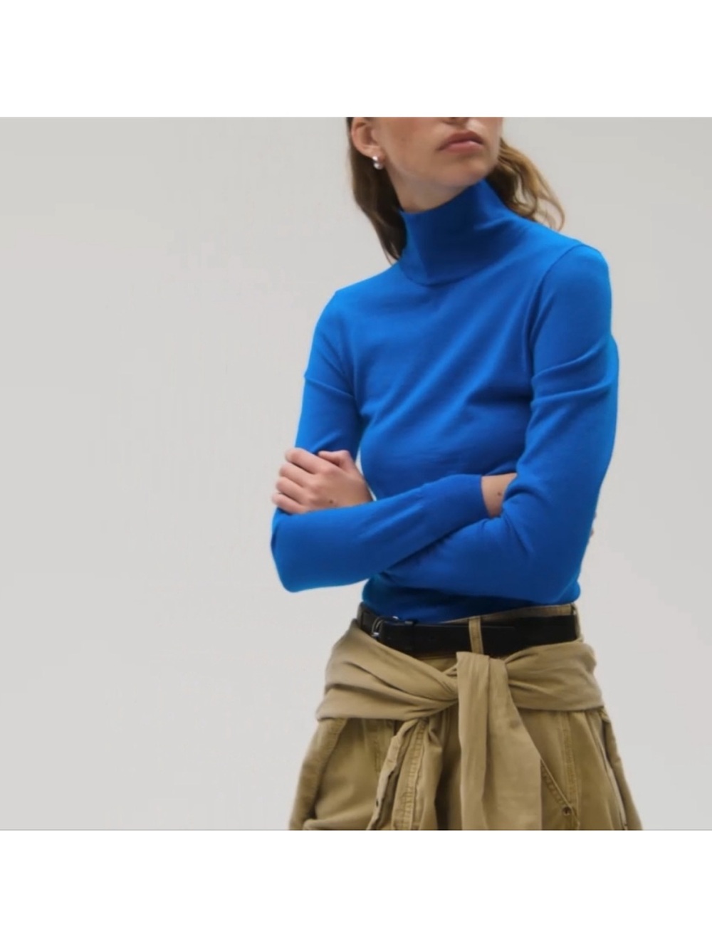 J. Crew Bright Blue Turtleneck Sweater. XXL